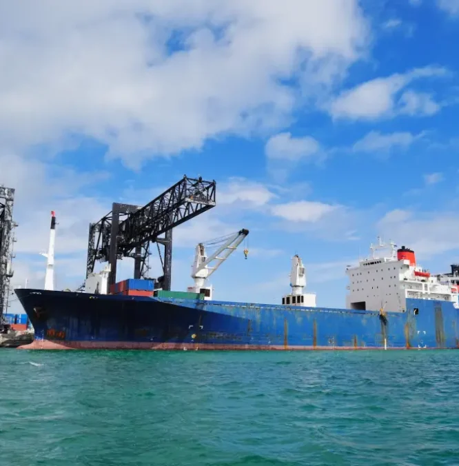 cargo-ship-miami-harbor-with-crane-blue-sky-sea